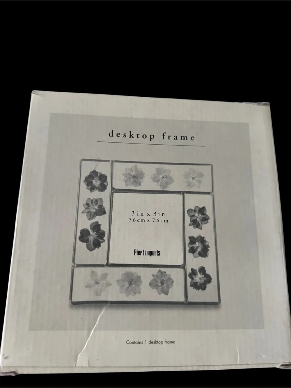 Pier 1 Pressed Flower Photo Frame in Pink & Purple